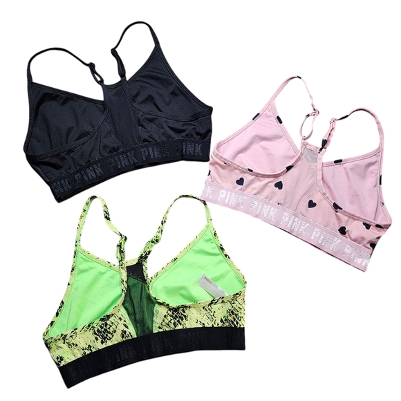 PINK Victoria's Secret Women's Multicolor Sports Bra Set - Picture 2 of 8